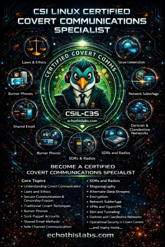 CSI Linux Certified Covert Comms Specialist