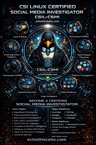 CSI Linux Certified Social Media Investigator